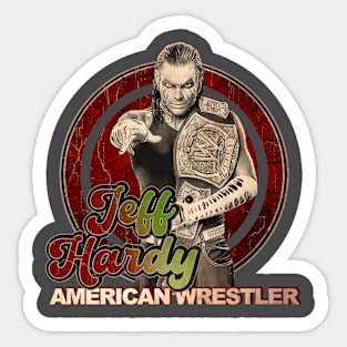 hardy with red circle background, Sticker